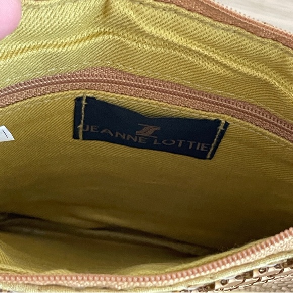 Vintage Gold evening Bag Jeanne Lottie metallic shoulder purse small formal - Picture 8 of 10